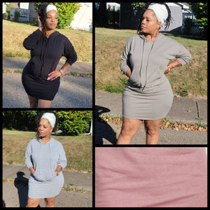 "DONT SWEAT ME" HOODIE DRESS