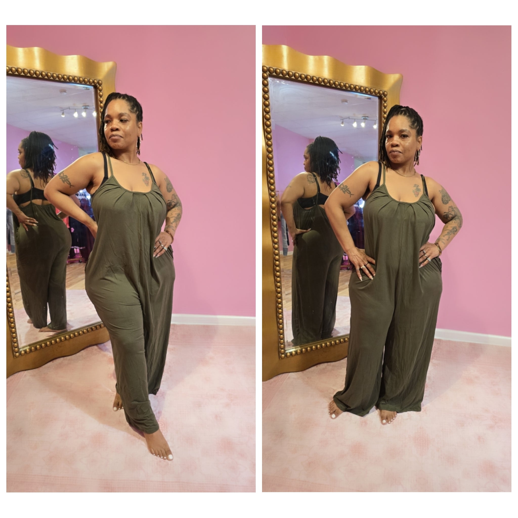 FLOW&GO JUMPSUIT Available in Black & Olive
