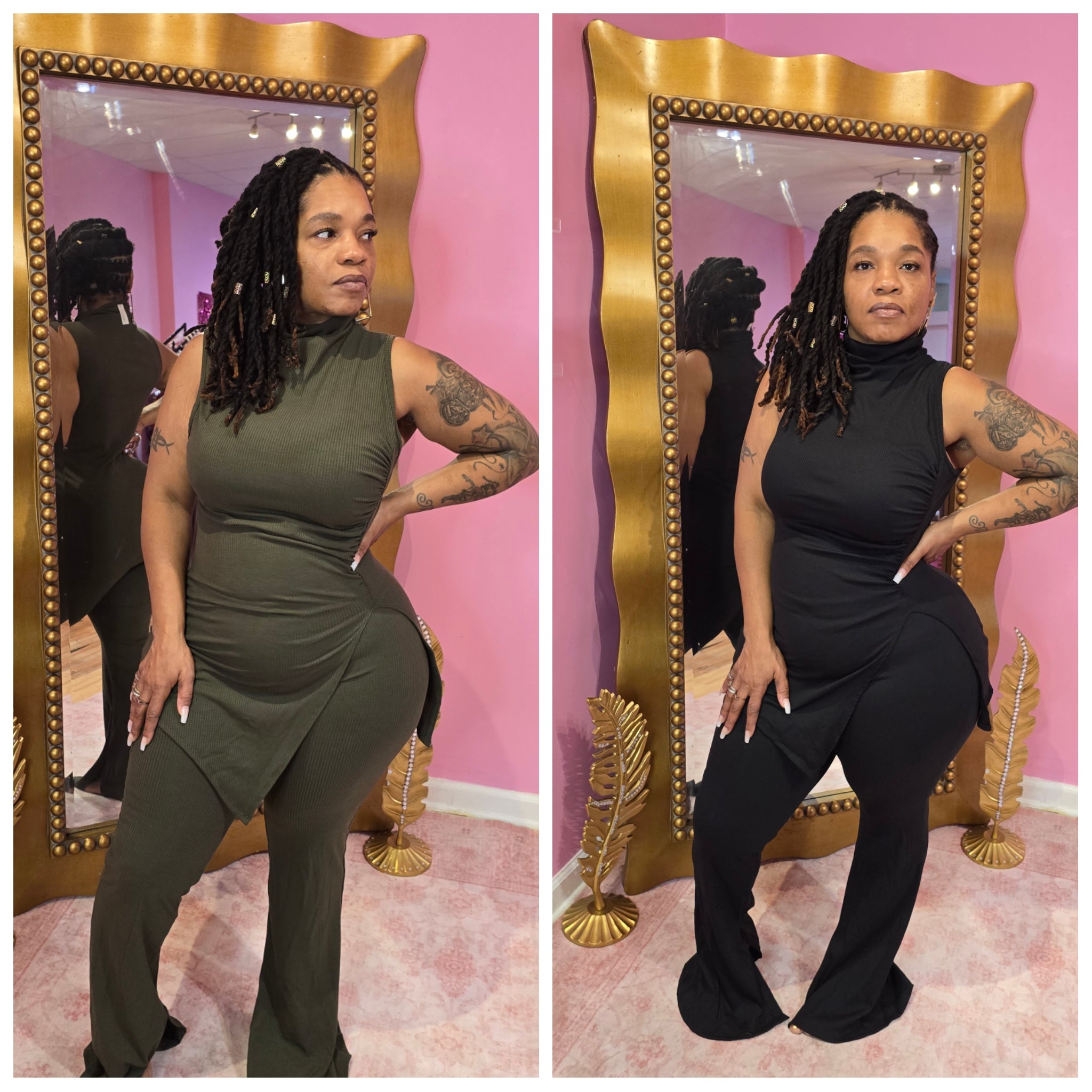 "SLIT HAPPENS" 🤷🏽‍♀️ 2 PEICE SIDE SLIT SET