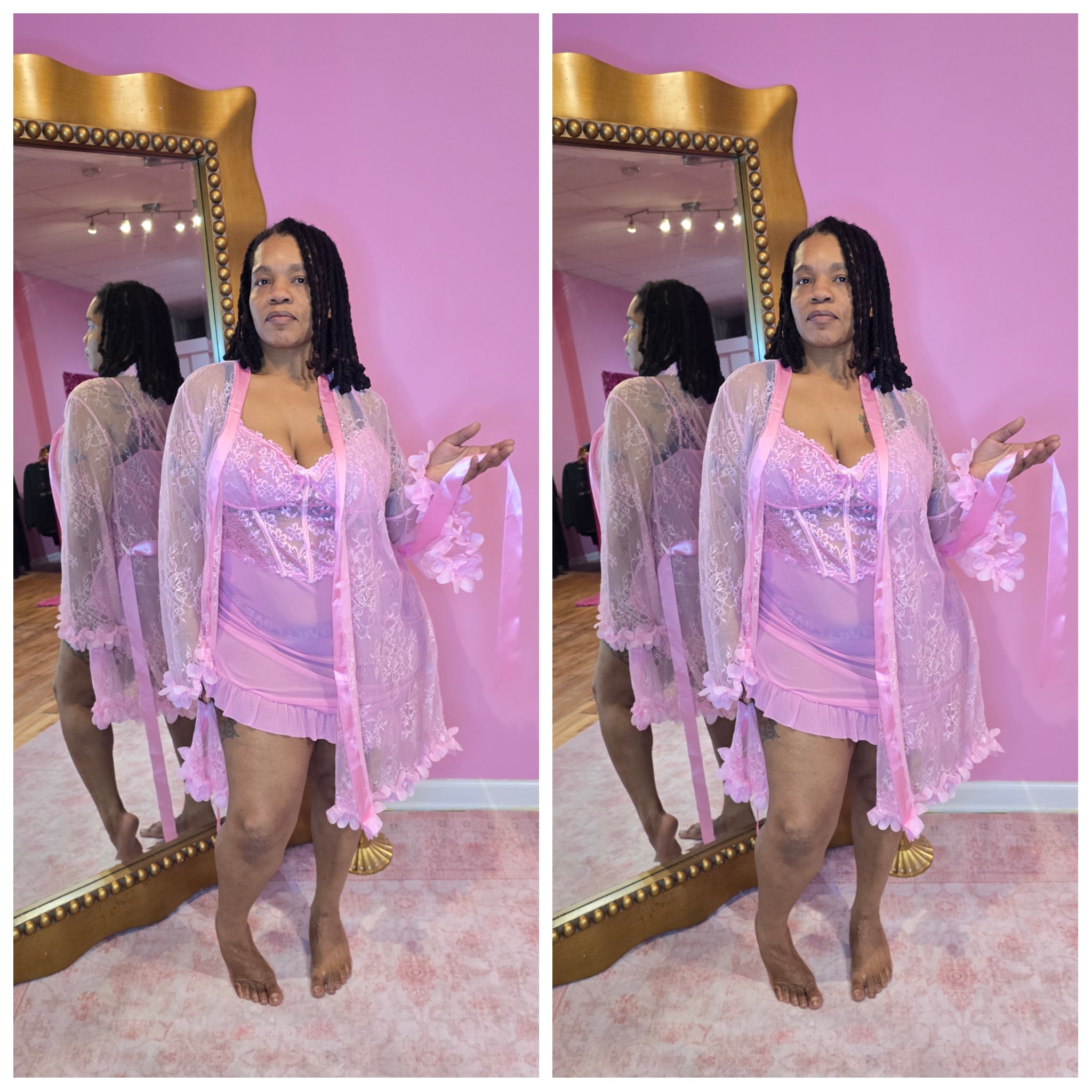 ROSE' 2 PIECE LINGERIE SET