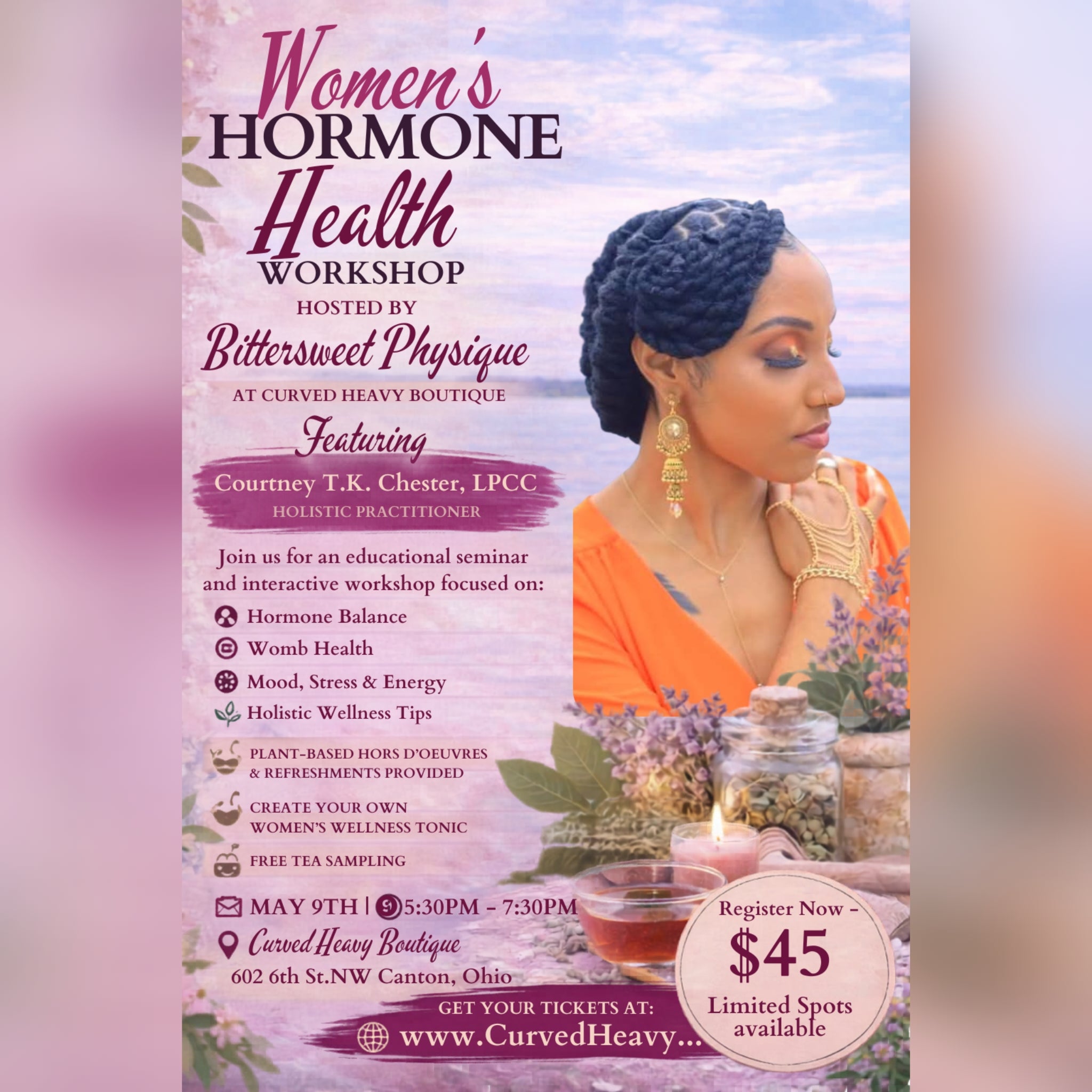 WOMEN'S  HOLISTIC SEMINAR & WORKSHOP.. (CHOOSE PICK UP OPTION NOT SHIPPING OR YOULL BE CHARGED FOR SHIPPING)