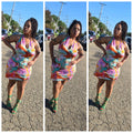 "Swirl" scrunched dress